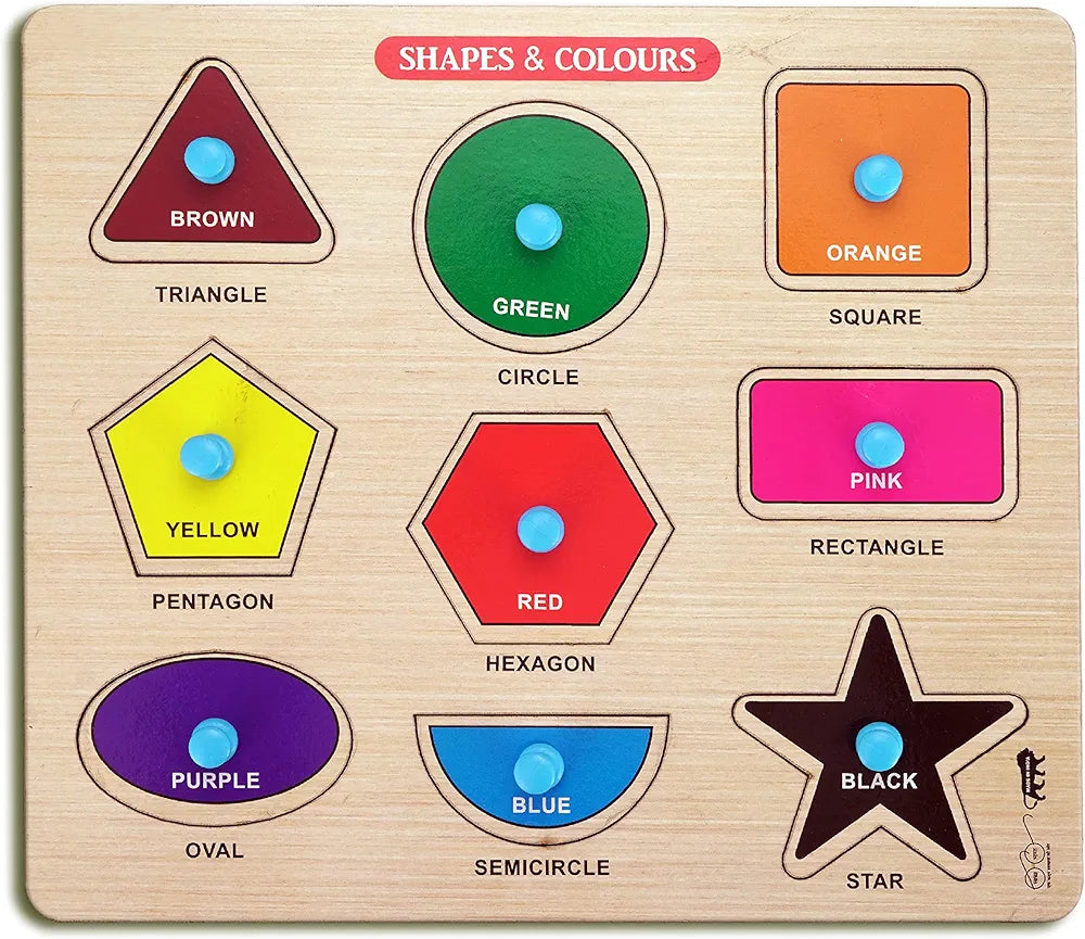Lefan Wooden Learning Educational Board for Kids, Puzzle Toys for 2 Years Old Boys & Girls
