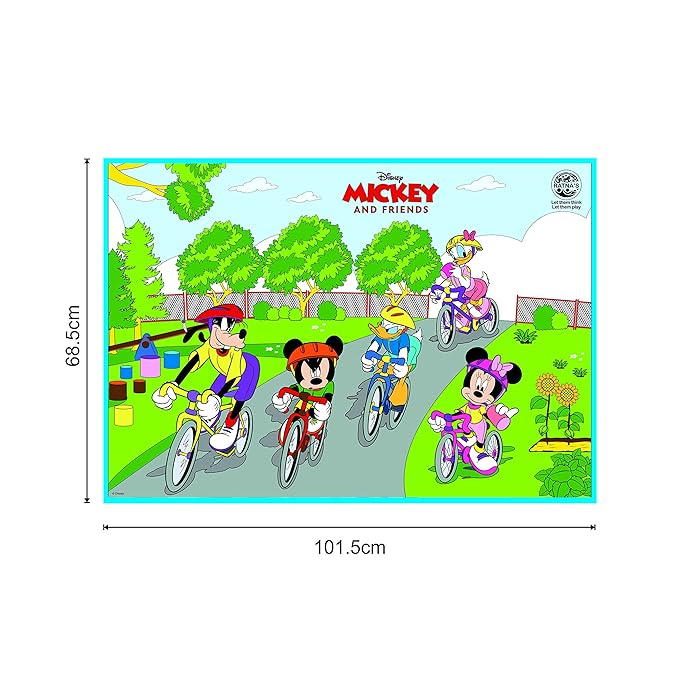 Ratna's My Colouring Mat Disney & Marvel Theme for Kids Washable and Reusable Coloring Kit | Diy Painting Kit | Mickey & Friends