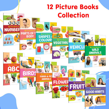 My First Picture Book Collection For Early Learning : Books For Children, Learning Picture Library For Kids, Toddler Book, Early Learning Book With 12 Topics