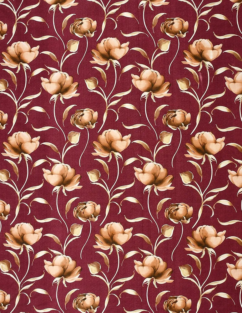 Homefab India 160 TC Glace Cotton Single BedSheet with 1 Pillow Cover Multicolor Floral