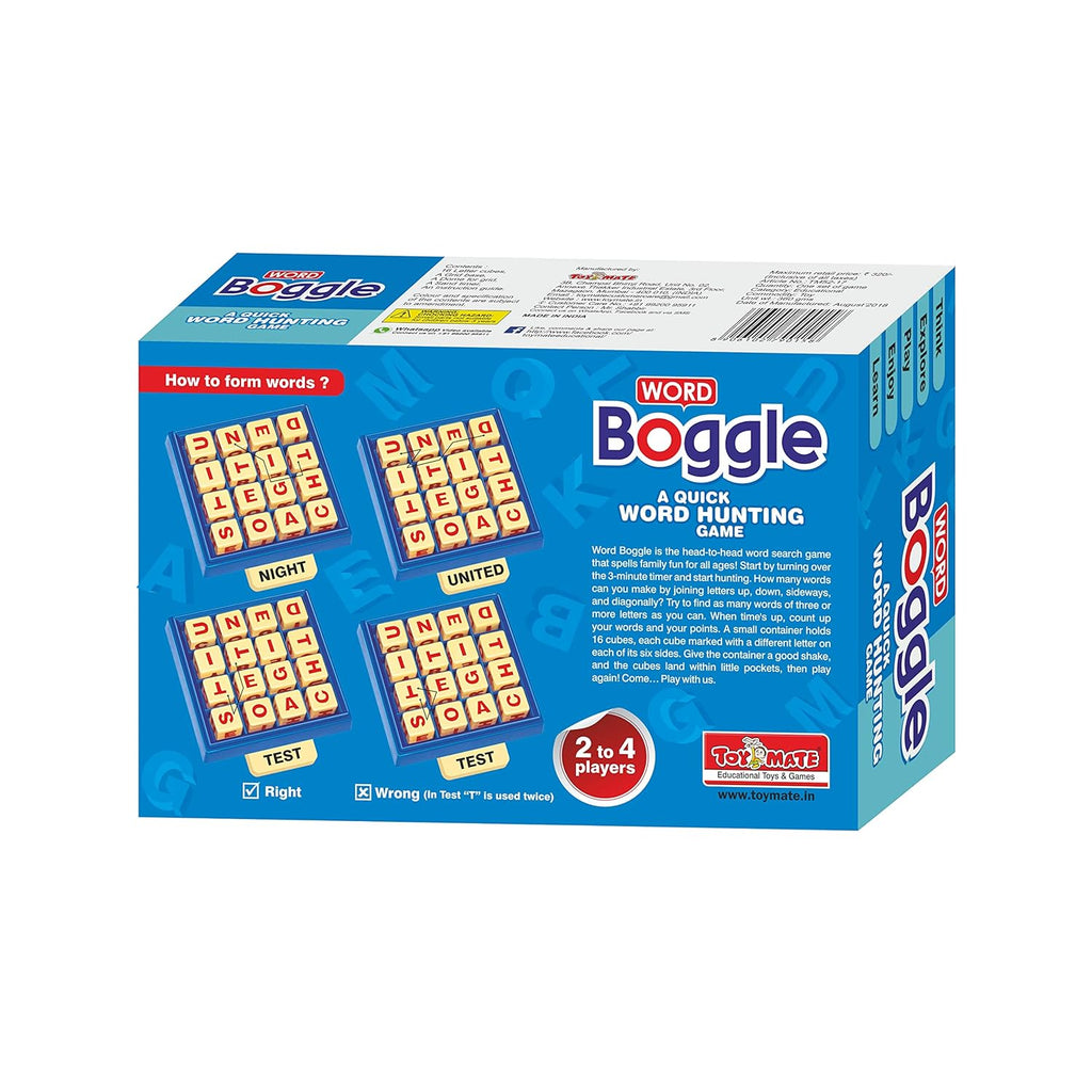 Toymate Word Boggle Fast Word Search Board Game