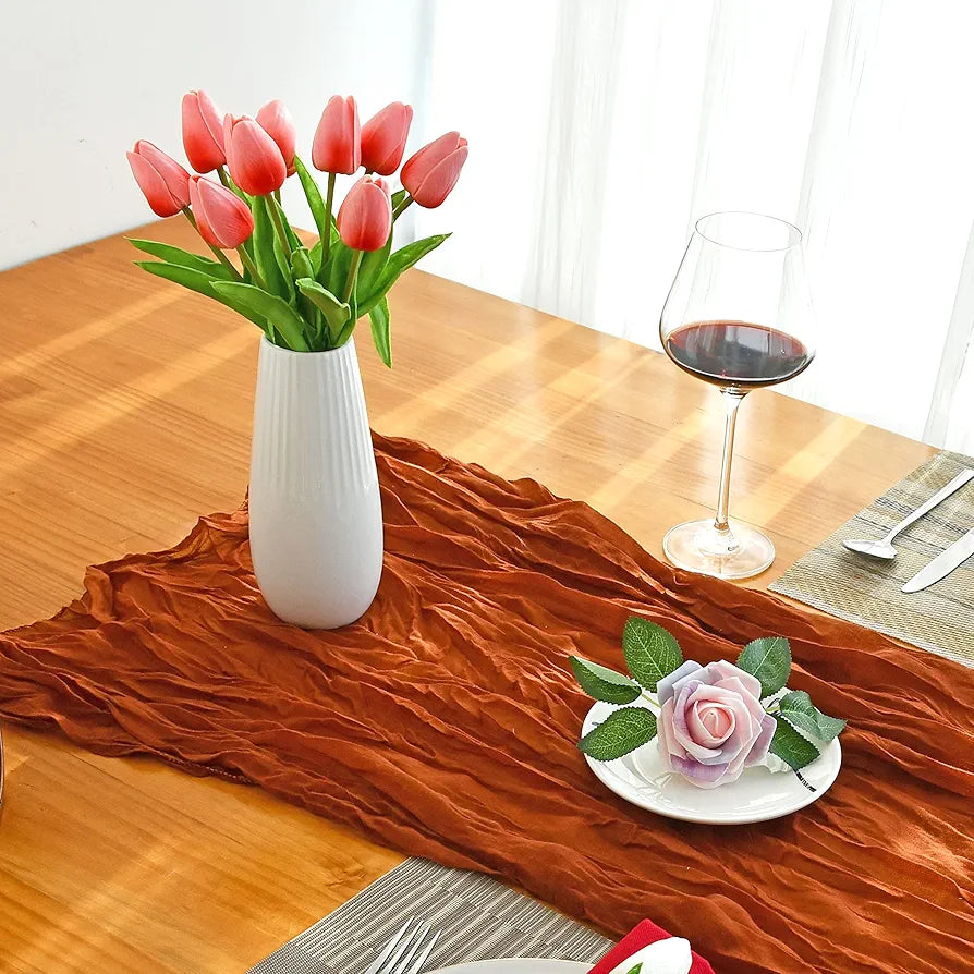 Artificial Tulips 20 Stems PU Faux Flowers 13.5 Inch