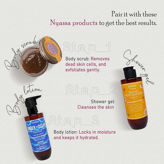 Nyassa Under the Ocean Hand and Body Moisturizer With Shea Butter & Organic Sweet Almond Oil - 200 Ml