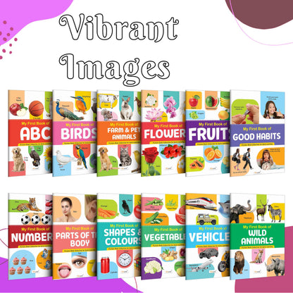 My First Picture Book Collection For Early Learning : Books For Children, Learning Picture Library For Kids, Toddler Book, Early Learning Book With 12 Topics