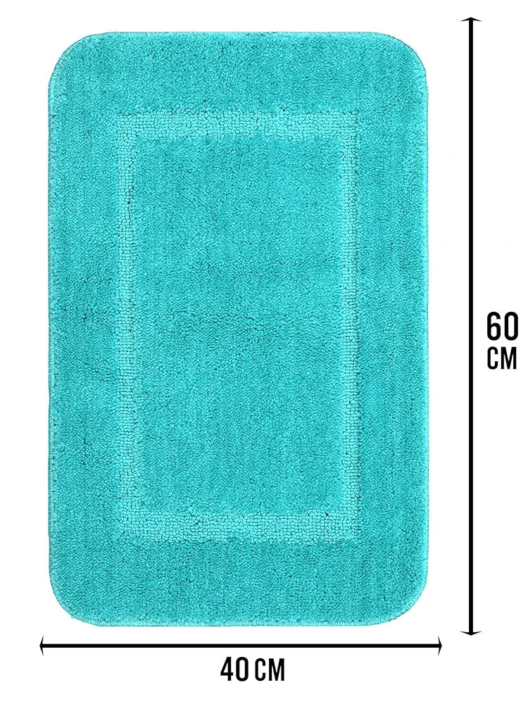 Saral Home Good Morning Mat Soft Anti-Skid Colour Mint (Pack of 2)