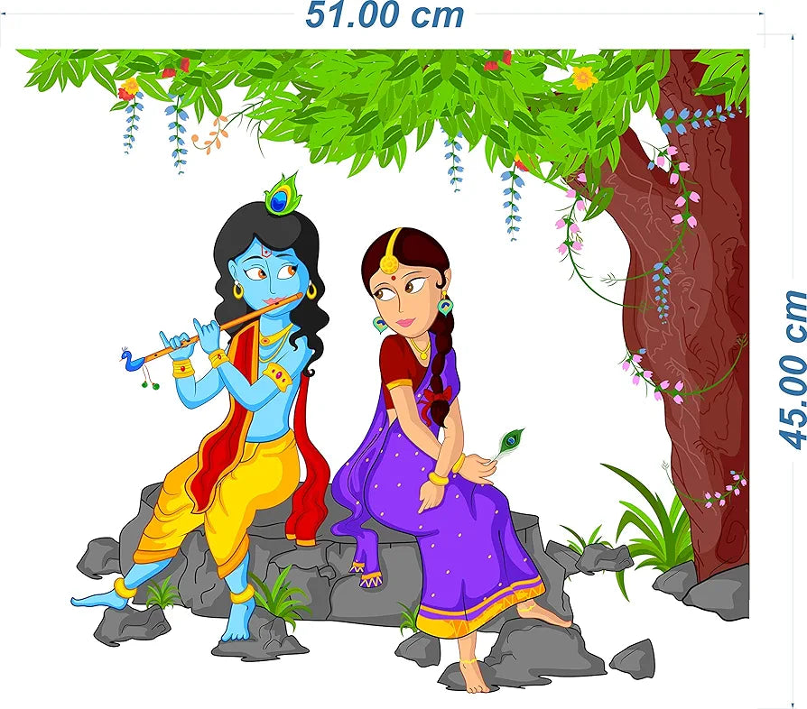 Rangoli Vinyl Wall Sticker Multicolour Vinyl Medium Size 40cm or 50 cm