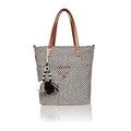 Astrid Cotton Tote Bags Black Textured