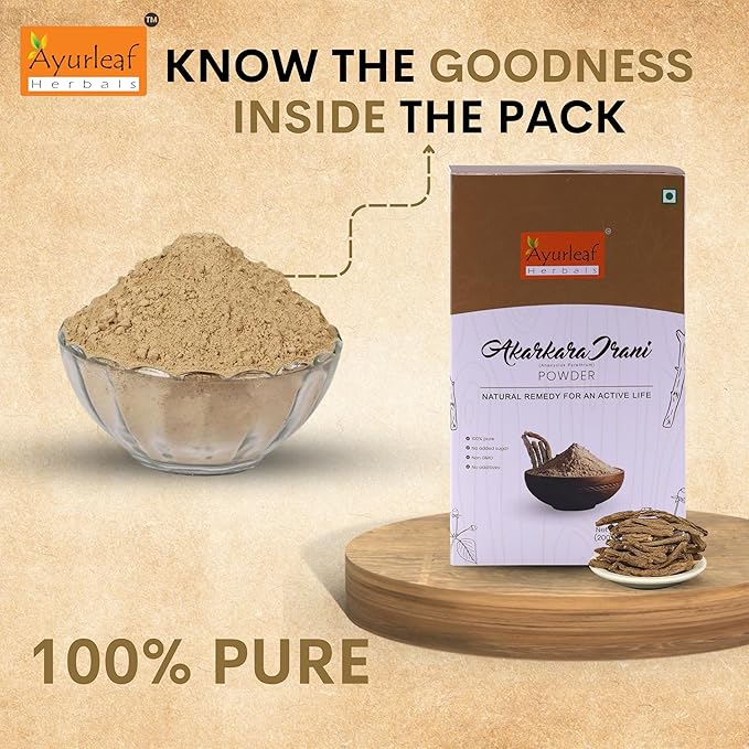 Ayurleaf Herbals Akarkara Irani Powder for Immune Booster - 200 Gms