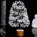HindCraft Clear Quartz Crystal Tree Silver Wire 10-12 inch