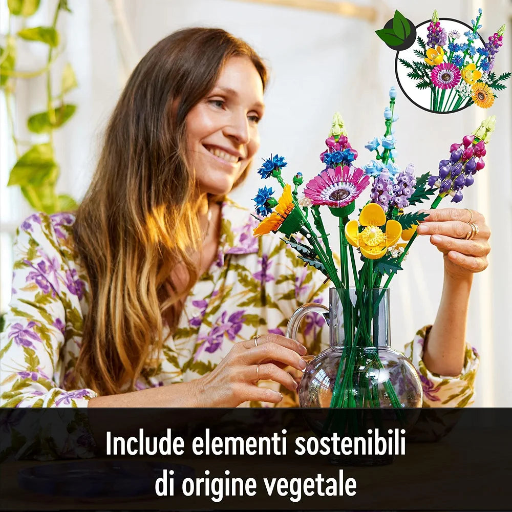 Lego Botanicals Wildflower Bouquet 10313 Building Set for Adults; A Wildflower Gift and an Immersive Project for Adults