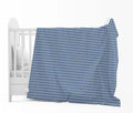 Divine Casa 120 GSM Microfiber Single Kids Dohar Soft & Lightweight Throw Blanket Craggy Lines Pattern Colour Blue Mirage