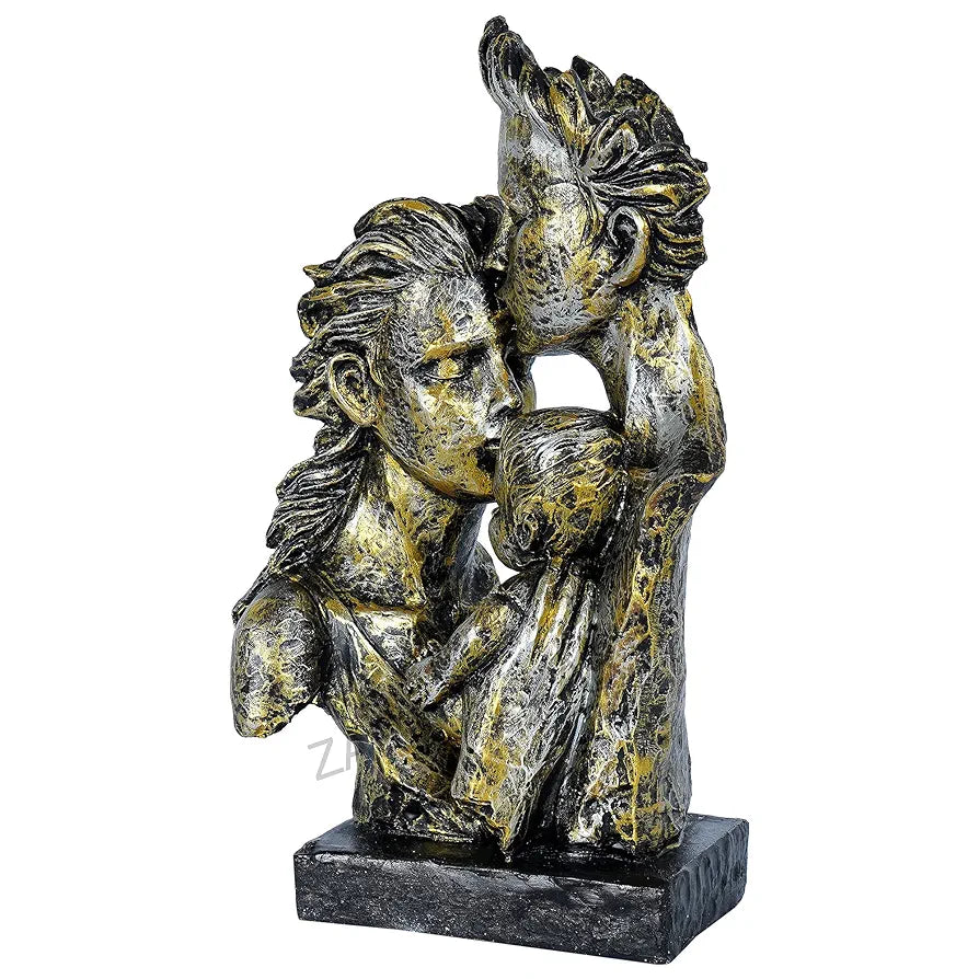 Zart Mother & Father With Child Love Statue Showpiece For Home Decor