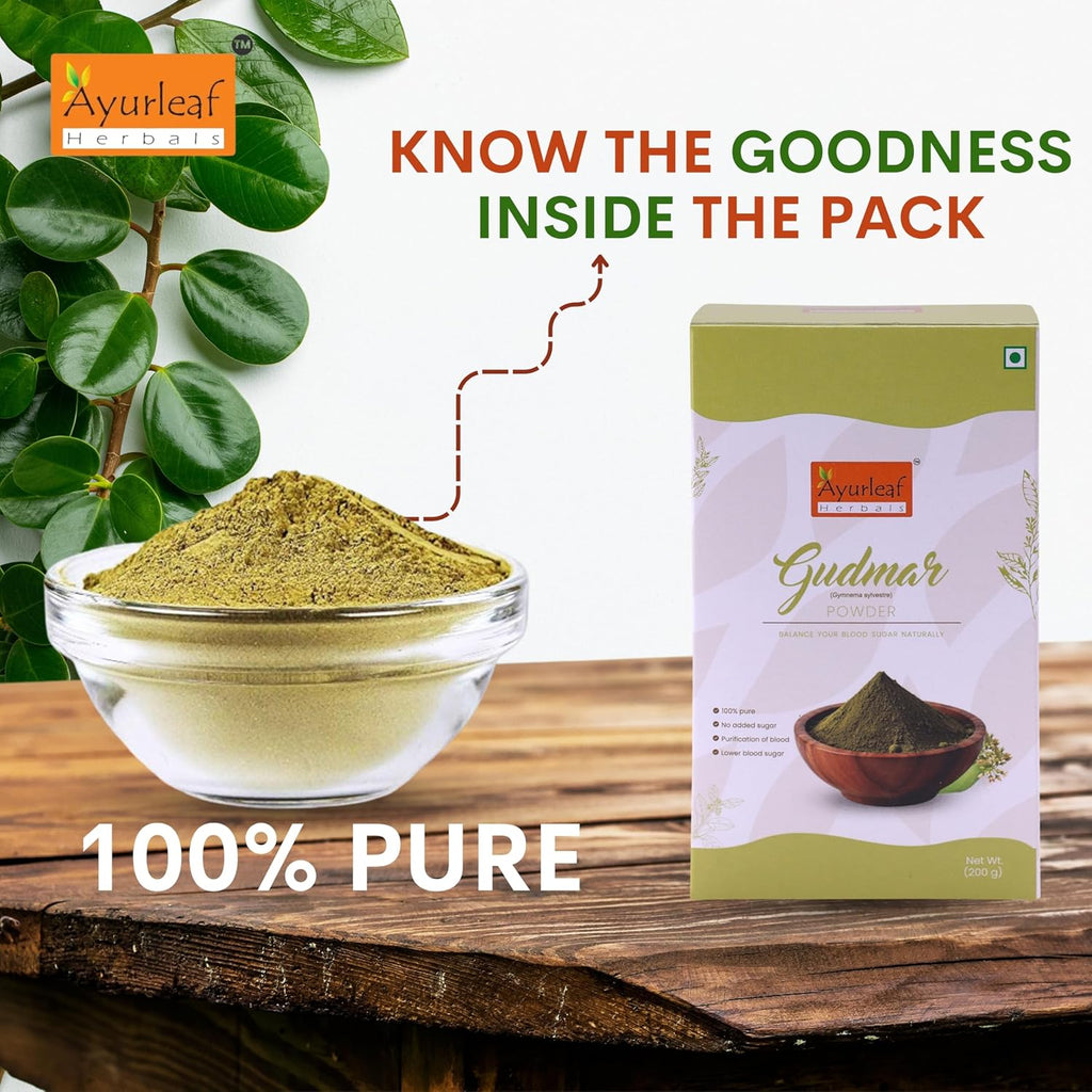 Ayurleaf Herbals Gudmar Powder - 200 Gms