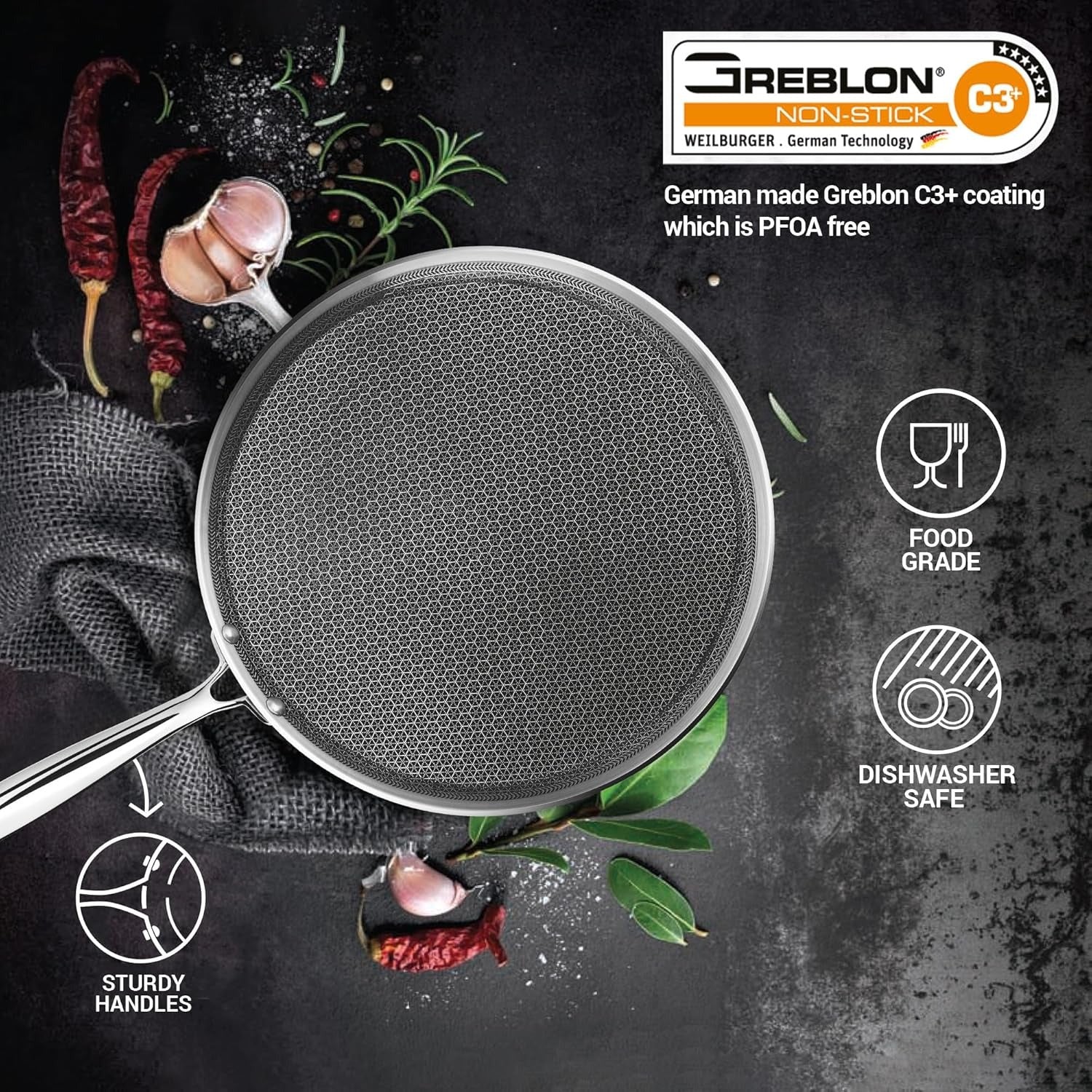 Milton ProCook Honeycomb Non-Stick Tawa - 32cm