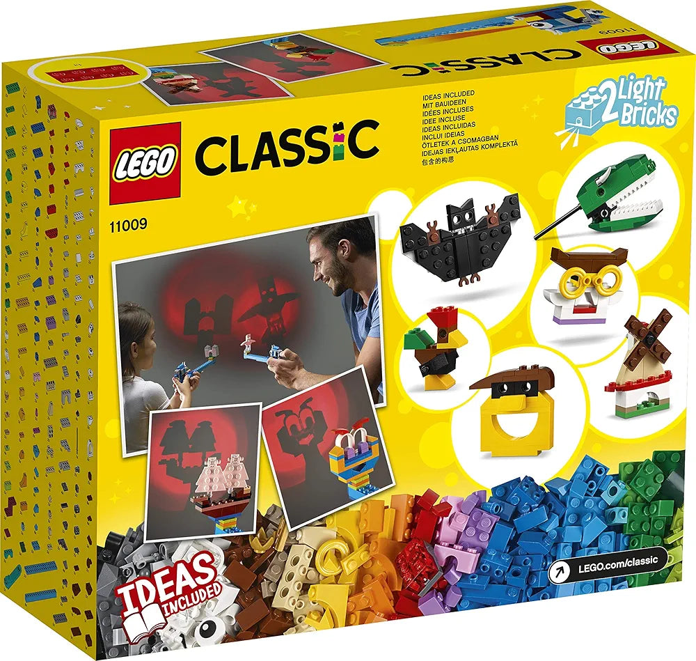 Lego 11009 Classic Bricks and Lights Shadow Puppet Theater Set with Light Basic Building Bricks, Creative Fun for 5+ Year Old , 441 Pieces