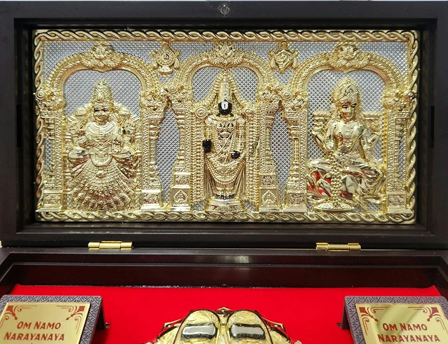 Arnavira Gold Plated Photo Frame House Warming Gifts Puja Box
