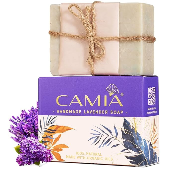 Camia Organic Handmade Lavender Soap For Bath - 125 gms