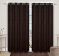 Saral Home Pacman Chenille Blackout Door Curtains 2pc Brown