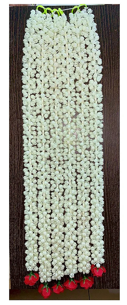 Artificial Jasmine Buds  & Rose Strings Garlands Red