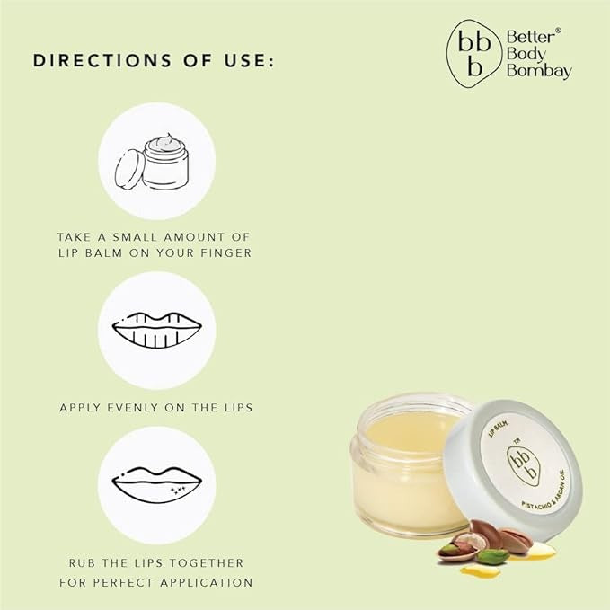 Better Body Bombay Pistachio & Argan Oil Lip Balm - 10 gms