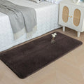 Luxe Home Ruffle Bath Mat Rabbit Fur 1000 GSM Bathroom Door Foot Mats Rug Colour Chocolate