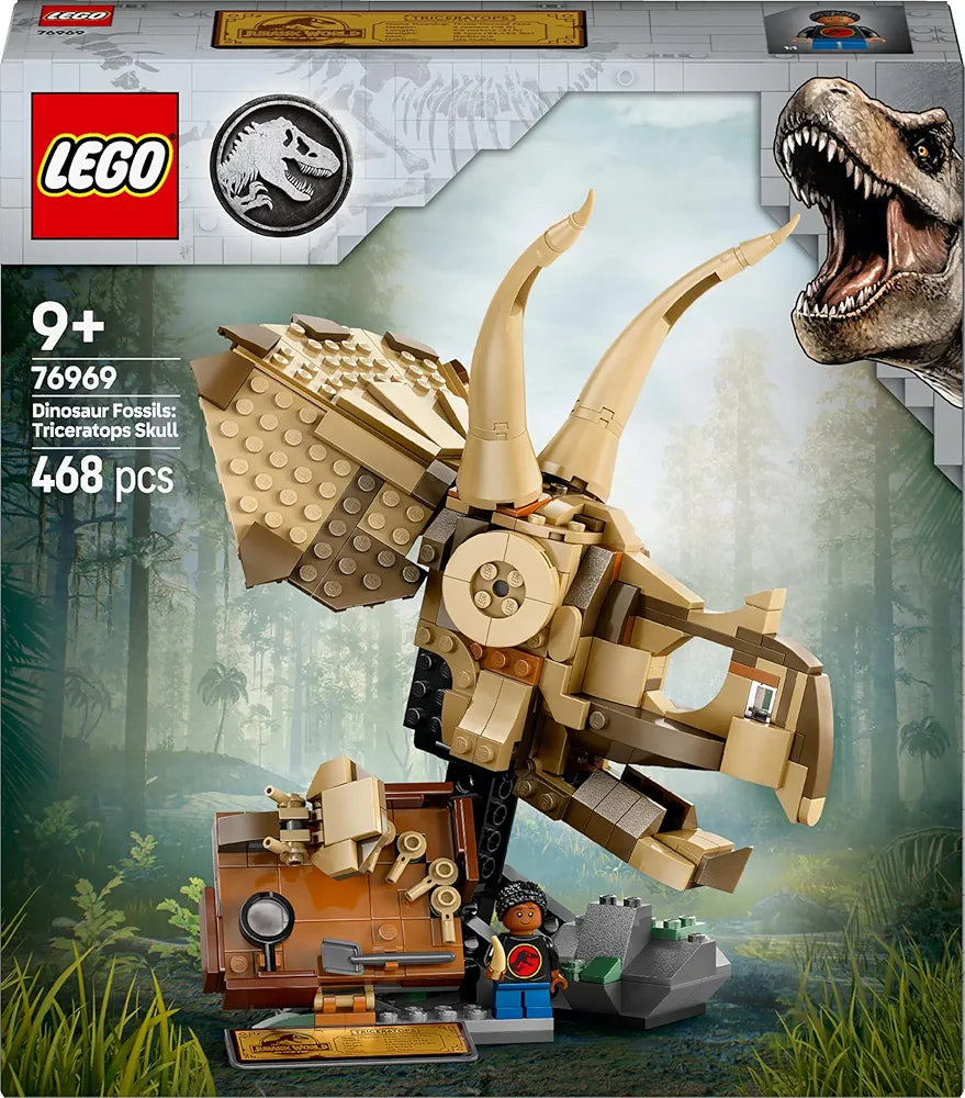 Lego Jurassic World Dinosaur Fossils: Triceratops Skull Model Set 76969 Building Blocks Toys for 9+ Gift for Boys and Girls