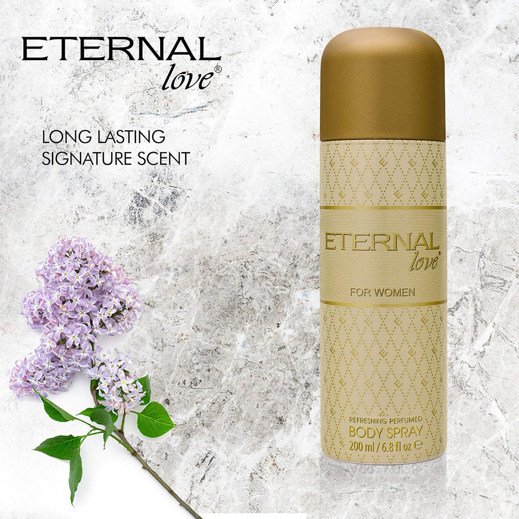 Eternal Love - Body Spray for Women | Long-Lasting | Fresh & Enchanting Signature | Travel-Friendly Grooming Essential | Peach, Mandarin, & Amber Fragrance | All-Day Freshness | 200ml