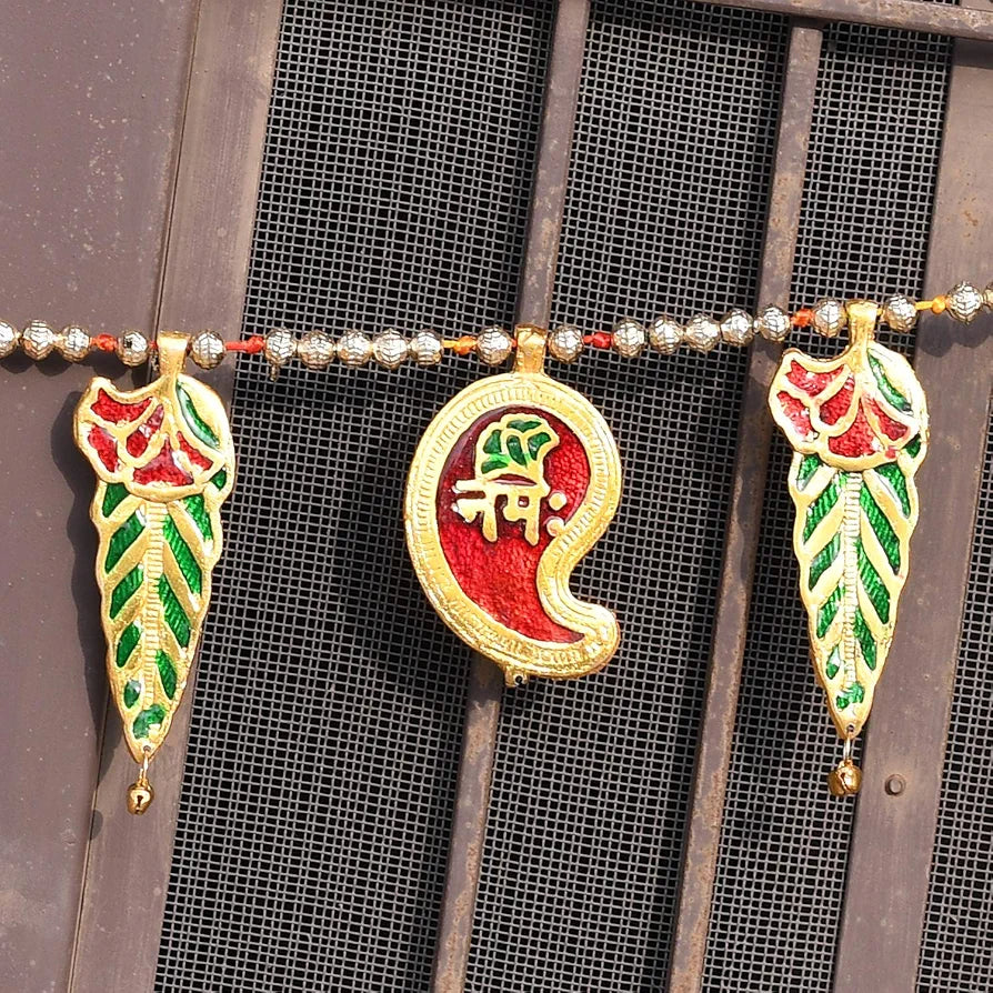 Metal Ethnic Bandarwal Door Toran Wall Hangings Decorative Ganesha Wall Hanging