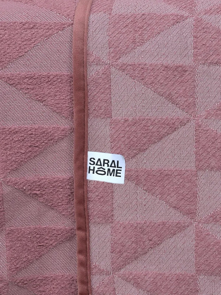 Saral Home Soft Microfiber 1 Seater Sofa Cover Throw Colour Rust