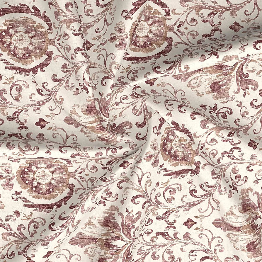 Layers Glory Cotton Bedsheet Set for All Seasons Lightweight 144 TC Queen Size Multicolor Glory
