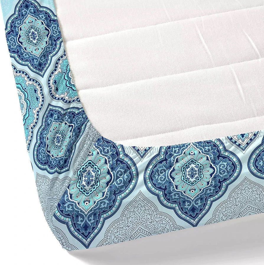 Dreamscape Printed Cotton King Bedsheet with 2 Pillow Covers Ocean Delight