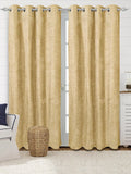 Saral Home Pacman Chenille Blackout Door Curtains 2pc Gold