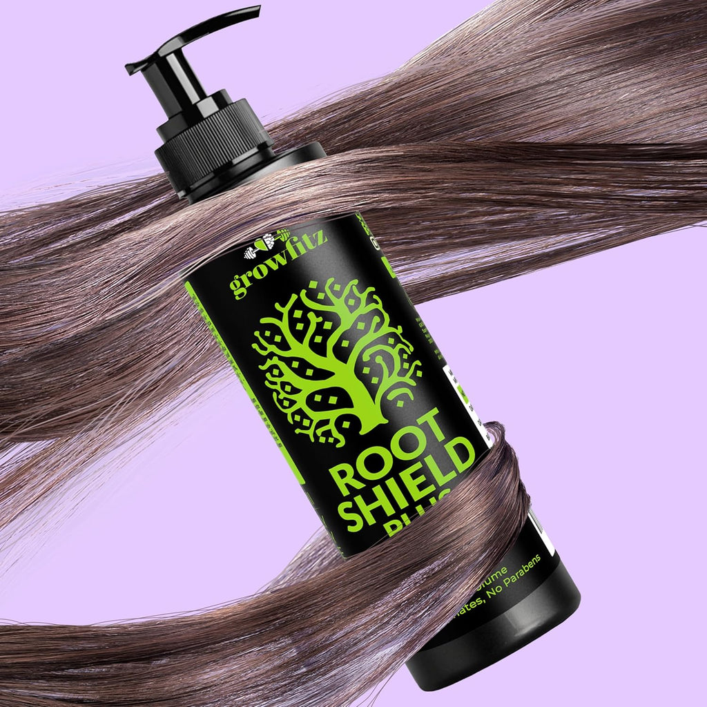 Growfitz 2-in-1 Herbal Anti-Hair Fall Shampoo + Conditioner for Unisex | 100% Ayurvedic | Dandruff Control, Boost Hair Volume For All Hair Types | AYUSH Certified | 33 Natural Herbs (Pack of 1)