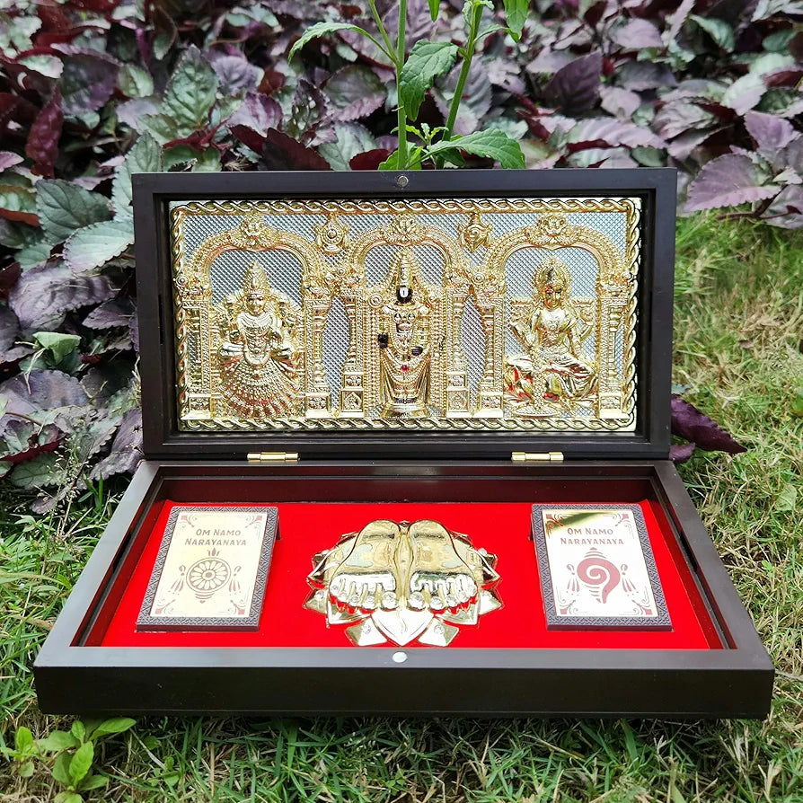 Arnavira Gold Plated Photo Frame House Warming Gifts Puja Box