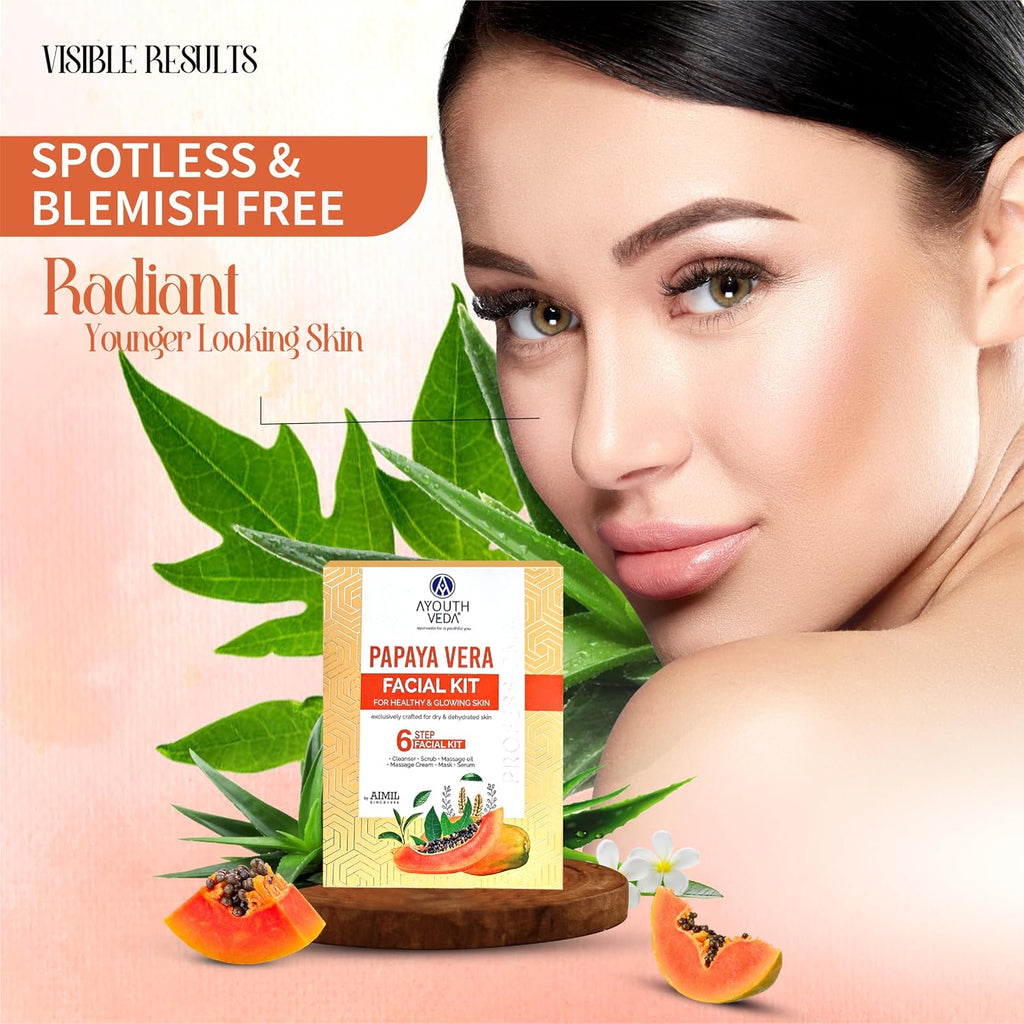 Ayouthveda Papaya Vera Facial Kit 40g | Healthy And Glowing Skin