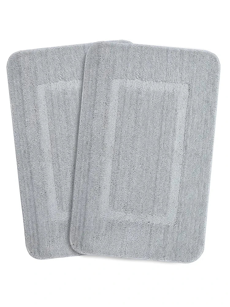 Saral Home Good Morning Mat Colour LT.Grey (Pack of 2)