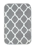 Saral Home Soft Anti Slip Microfiber Geometric Bathmats