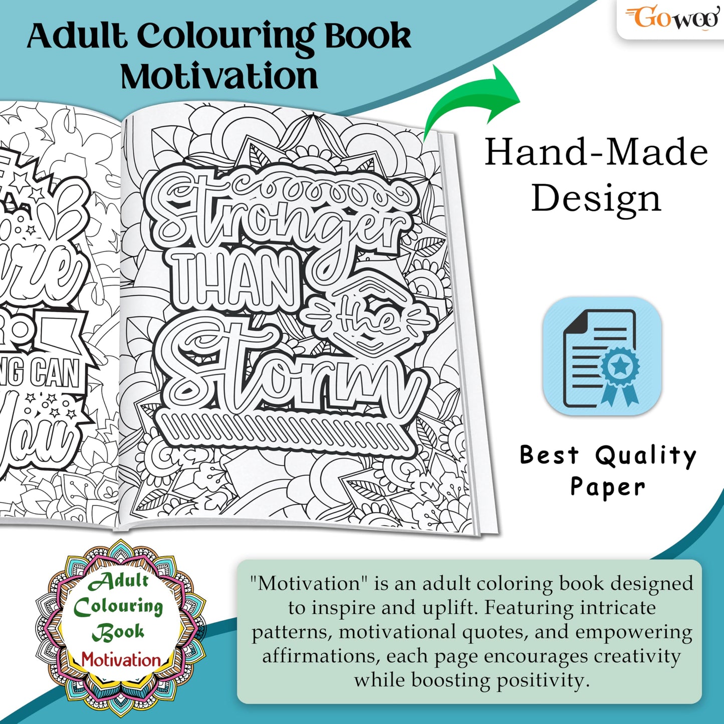 Motivation - Adult Colouring Book : Fun Colouring For Kids And Adults, Creative Coloring Book, Mindfulness Coloring Book, Relaxing Coloring Book