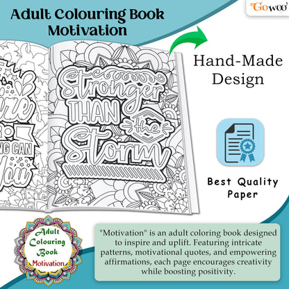 Motivation - Adult Colouring Book : Fun Colouring For Kids And Adults, Creative Coloring Book, Mindfulness Coloring Book, Relaxing Coloring Book