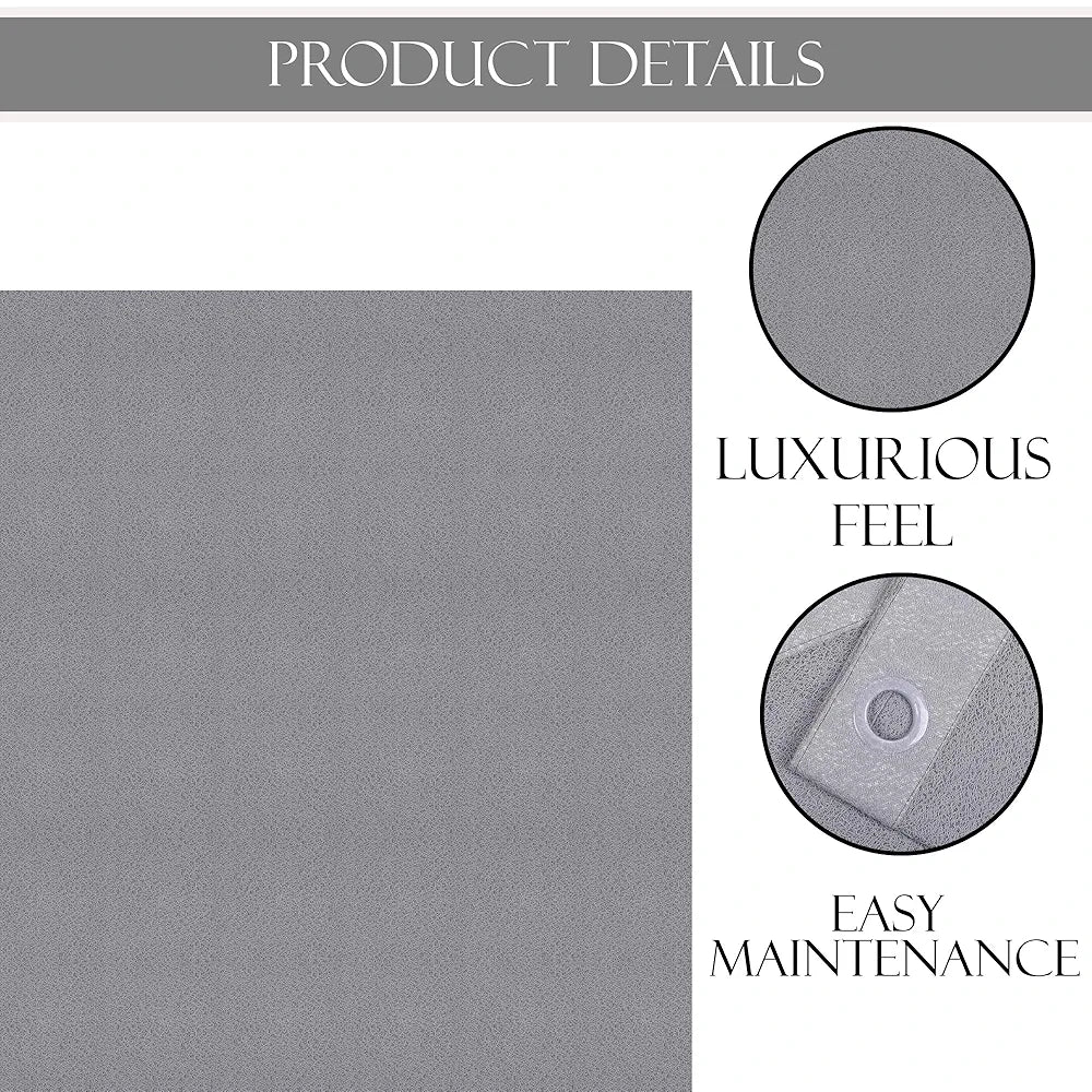 Kuber Industries Stylish Door Curtains for Living Room & Bedroom Web Net Grey Colour