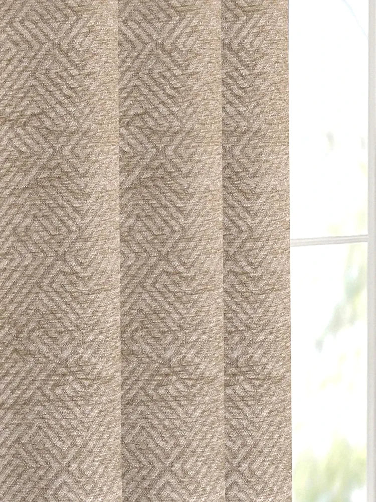 Saral Home Pacman Saral Home Chenille Blackout Window Curtains 2pc Beige