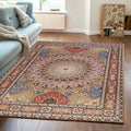 ishro home 3D Jet Multi Printed Carpet Rug Runner and Carpets for Bedroom Colour Royal Zari 4x6 Feet