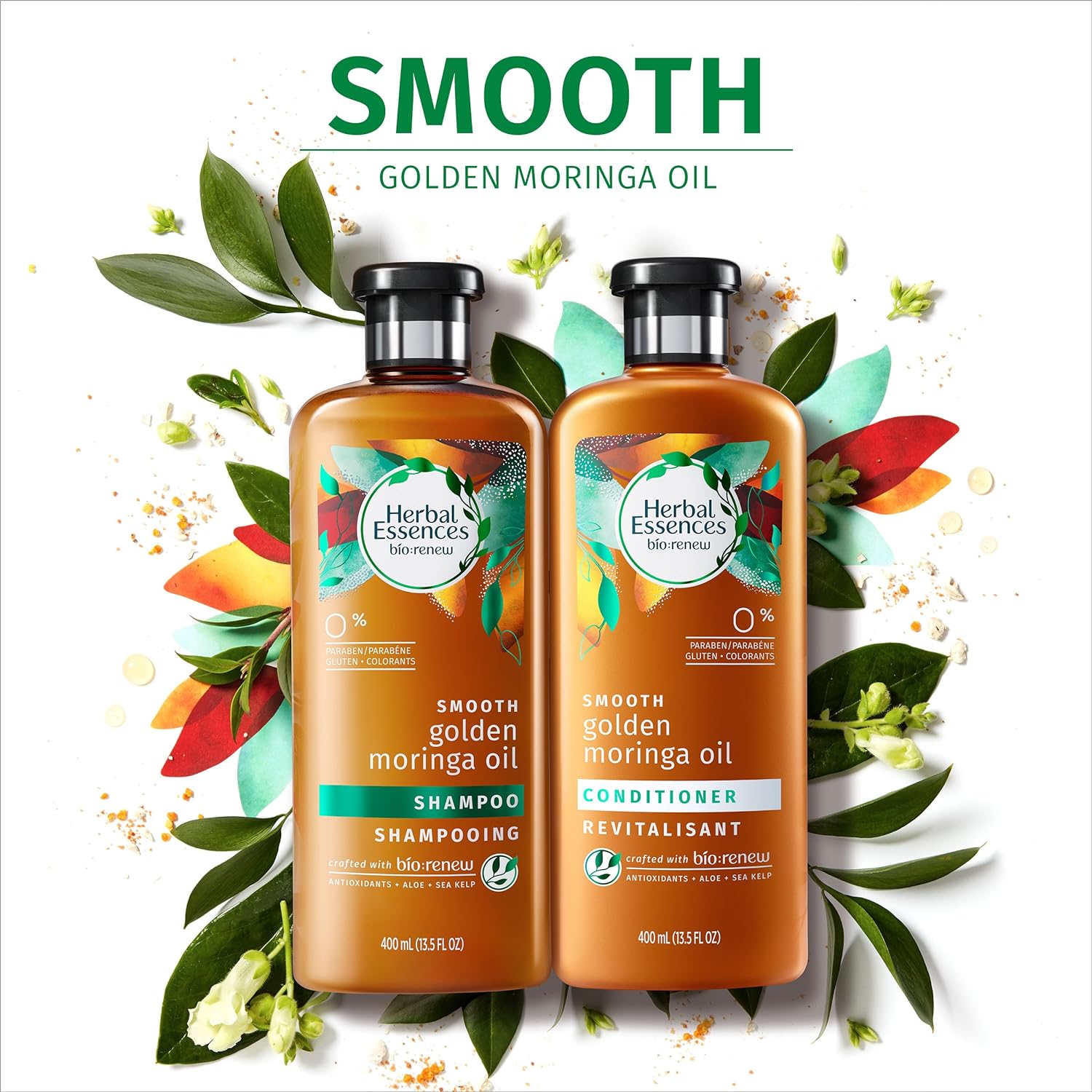 Herbal Essences Biorenew Golden Moringa Oil Smooth Shampoo - 400 ml