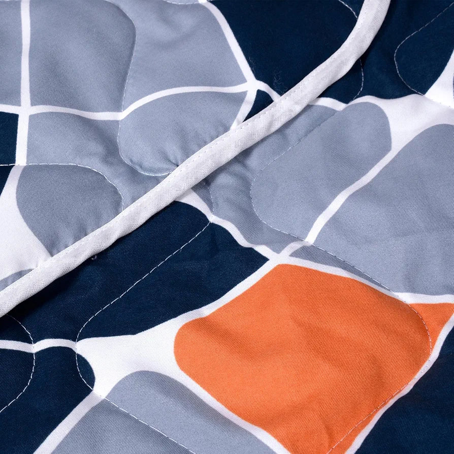 Divine Casa 120 GSM Microfiber All Season Single Bed Comforter Super Soft Reversible Throw Blanket Duvets TC - 120 Colour Vista Blue