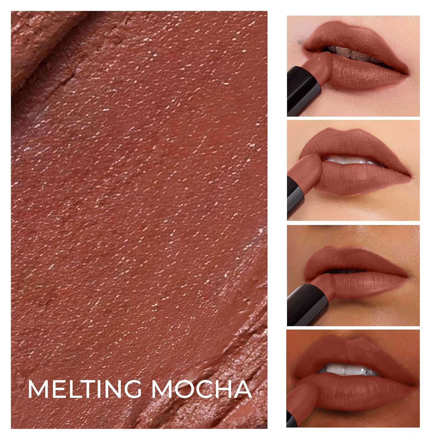 LoveChild Masaba Ultra Matte Nude Brown Lipstick, Long Lasting Upto 6Hrs, Transfer-Proof, Hydrating & Nourishing Bullet Lipsticks For Women, Melting Mocha, 4.5g