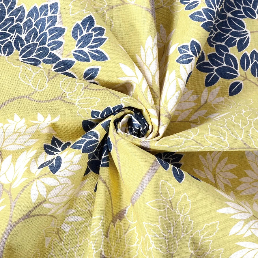 Divine Casa 144 TC Super Soft 100% Cotton Bedsheet for Double Bed  144 Thread Count Floral Lemon Drop