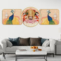 Livin'luxe Paintings Khatushyam Ji Religious Modern Art Premium Sparkle Lamination Finished Surface Golden Slim Frame RP-51