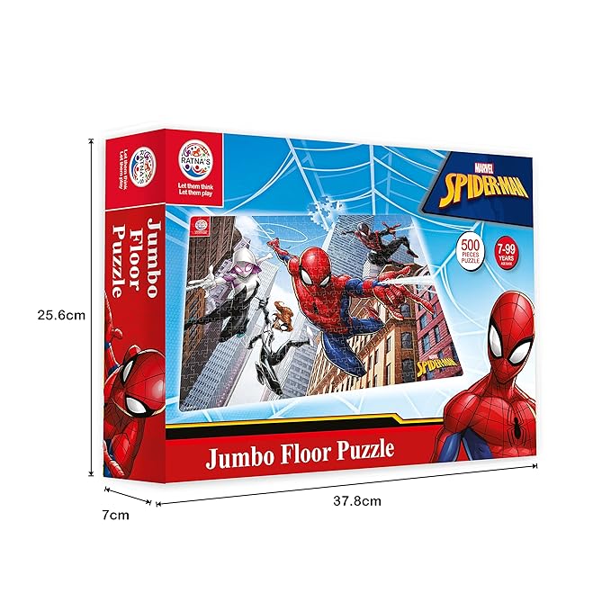 Ratna's Marvel Spiderman 500 Pieces Jumbo Floor Jigsaw Puzzle