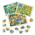 Mini Leaves 3 Puzzles With 83 Pieces | Animal Wooden Jigsaw Puzzle for 4-6 Years | Educational Puzzle Game for Kids
