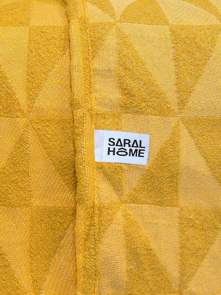 Saral Home Soft Microfiber 2 Seater Sofa Cover Throw Colour Yellow
